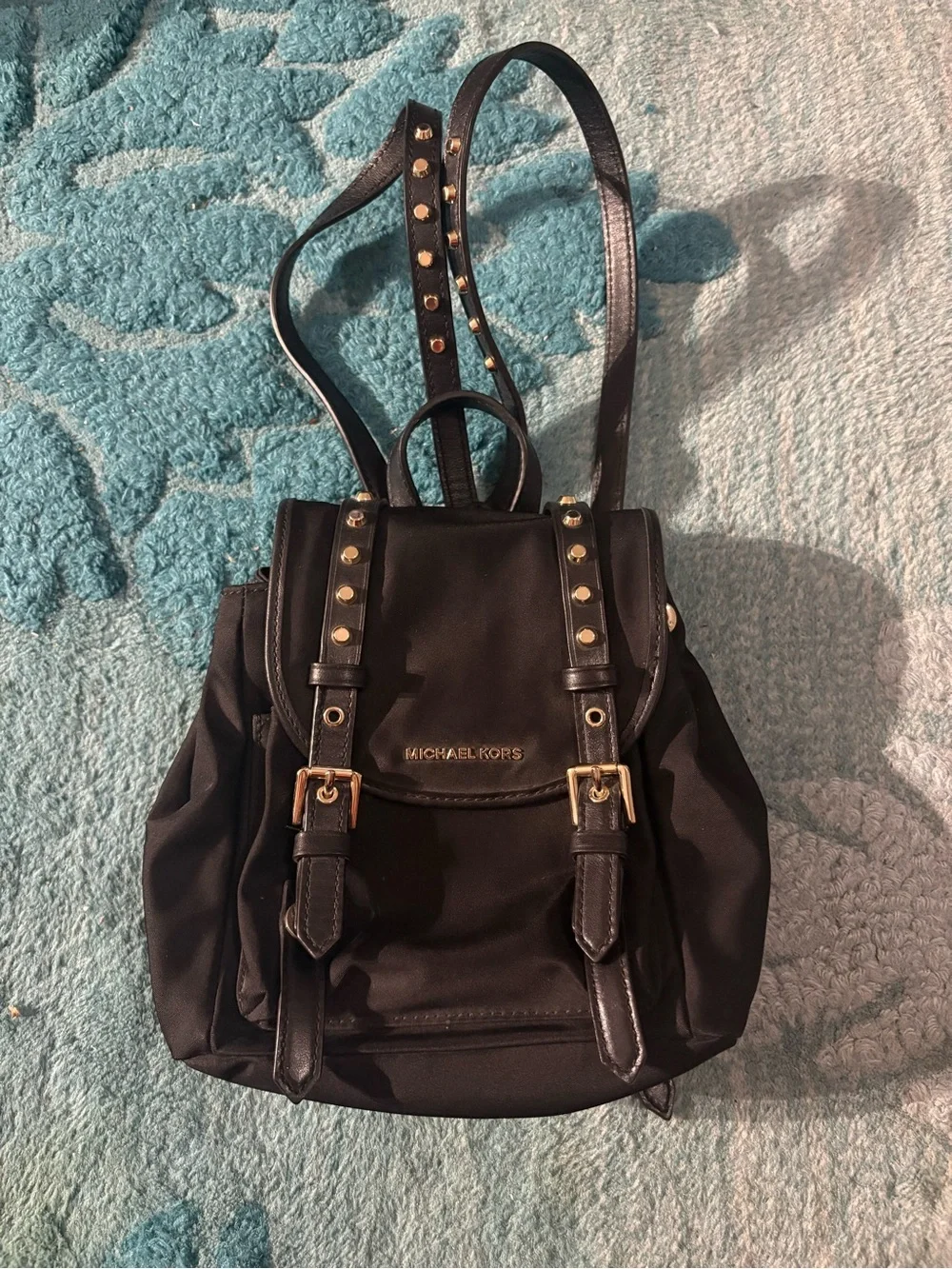 Michael Kors Leila Nylon Mini Flap Backpack